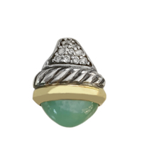 DAVID YURMAN Sterling Silver  Pendant with Green jade - $475.00