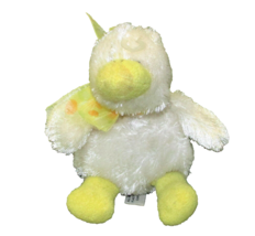Fao Schwarz Duck Platypus Fuzzy White 8&quot; Plush Stuffed Animal Yellow Bow Toy - £7.39 GBP