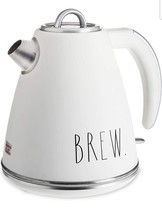 RAE DUNN New Electric Water Kettle 1.5 L Tea BREW Matte Cream Stainless Steel - £33.42 GBP