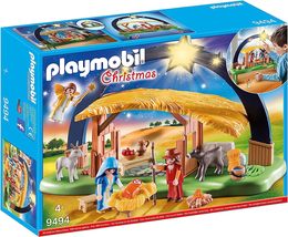 PLAYMOBIL Christmas 9494 Nativity Scene with Light and Folding Legs, From 4 year - £187.96 GBP