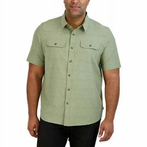 Gerry Men&#39;s Short Sleeve Woven Camp Shirt, GREEN, XL - $18.81