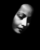 Merle Oberon Moody B/W Portrait In Profile And Shadow 16X20 Canvas Giclee - £55.94 GBP
