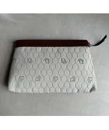 Vintage Dior Honeycomb Logo PVC Clutch Cosmetic Bag Beige - $2,892.40 MXN