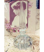 Vintage Clear glass Perfume bottle with Spire Finial Stopper - £35.39 GBP