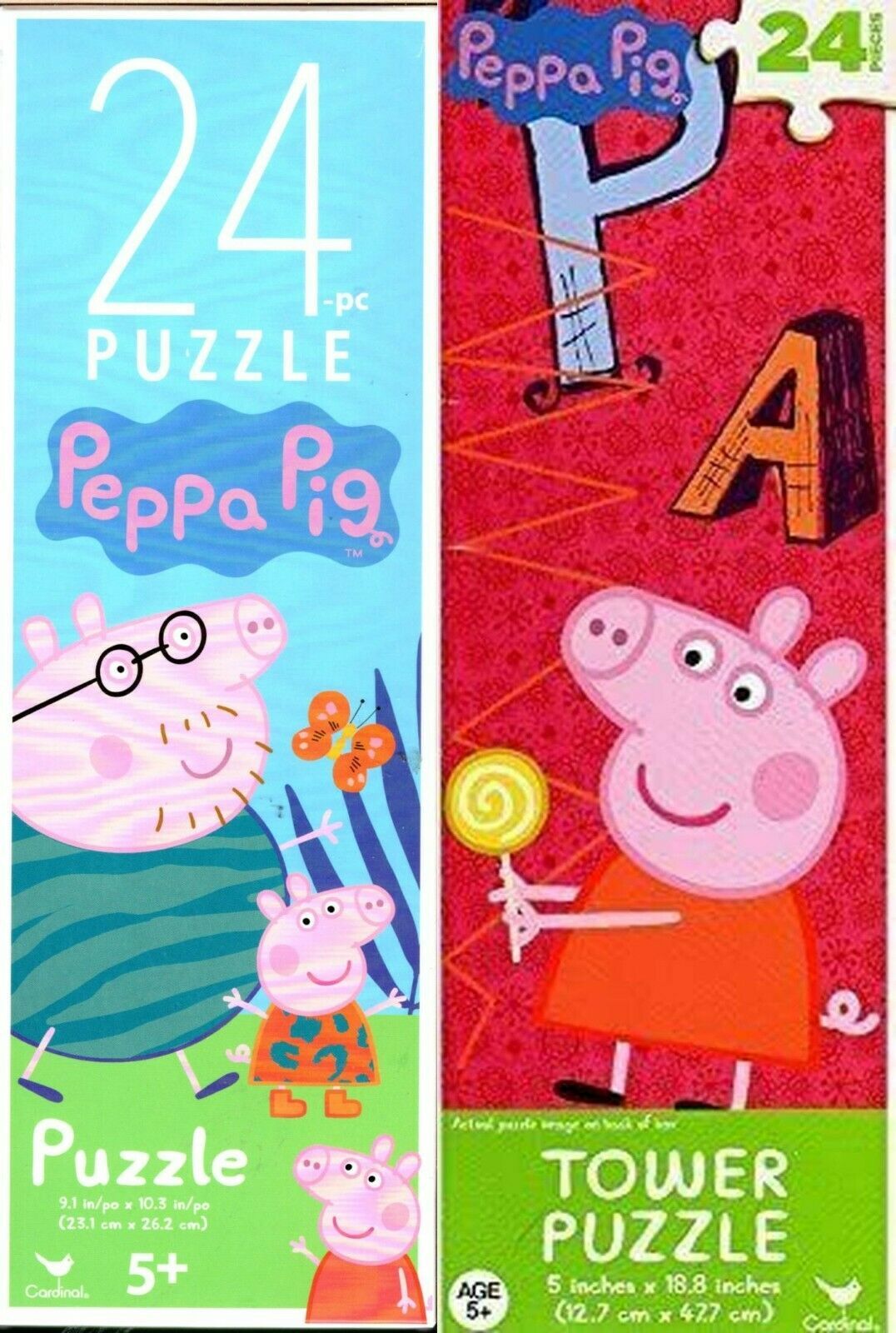 Primary image for Peppa Pig - 24 Piece Tower Jigsaw Puzzle (Set of 2)