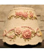 Rare Yankee Candle Small Jar Pearl And Lace Pink Roses Shade - $370.57 MXN
