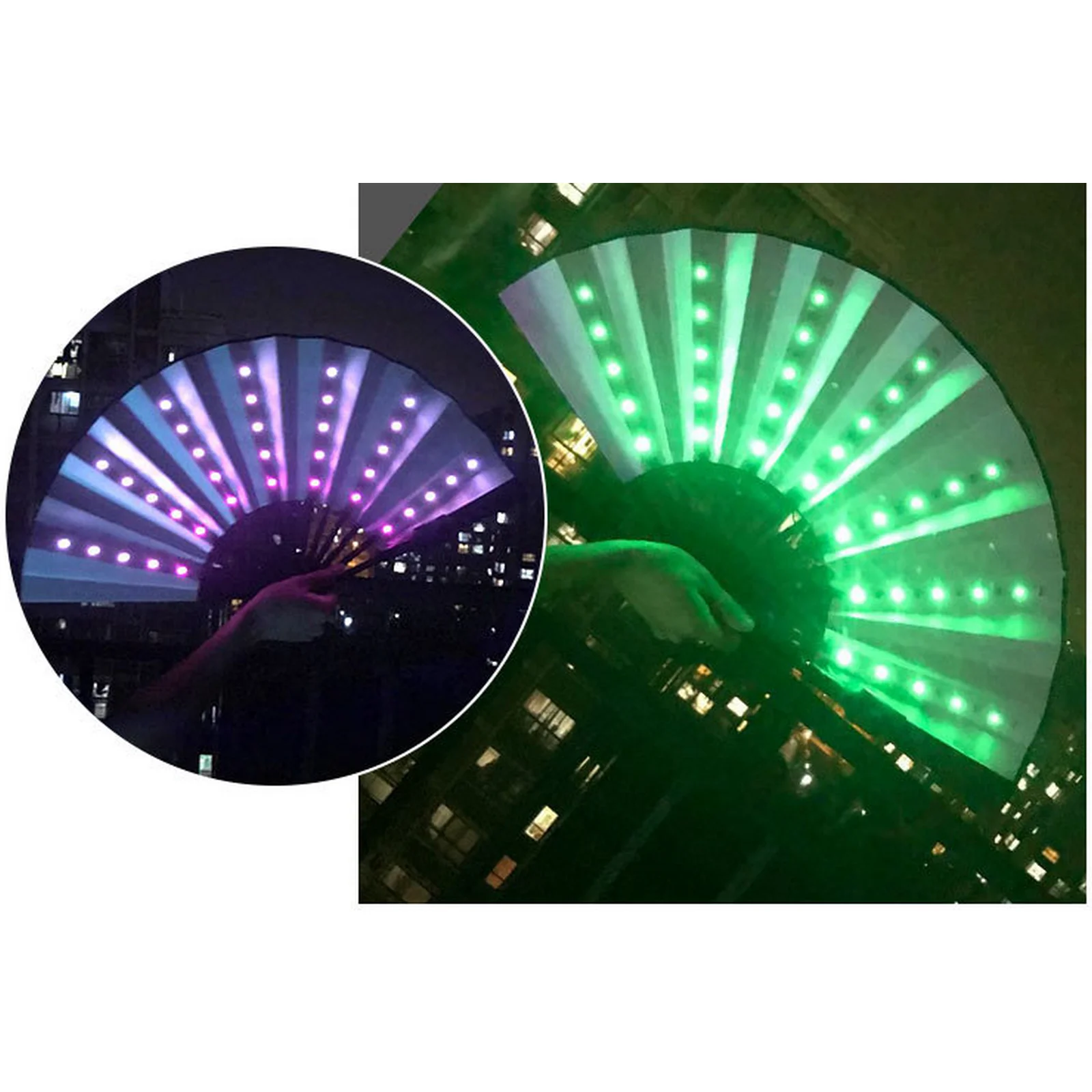 House Home Party LED Glowing Fan Colorful Party/Dance LED Paper Fan Chinese Styl - £57.64 GBP