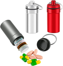 3Packs Waterproof Aluminum Pill Fob Container EFFIET Nitro Bottle Holder... - £12.61 GBP