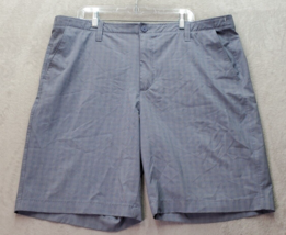 Architect Golf Shorts Men&#39;s 42W Blue Plaid Medium Wash Slash Pockets Flat Front - £14.47 GBP