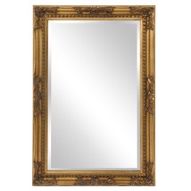 Rectangular Antiqued Gold Wood Frame Mirror - $304.49