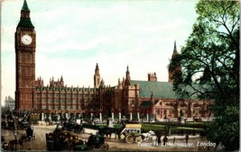 Vtg Cartolina 1910s Palace da Campo Westminster Londra Big Ben Carrozze - £5.35 GBP