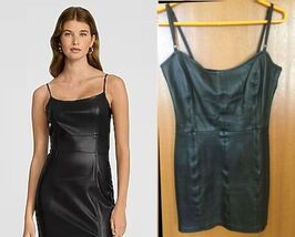 VINTAGE JOHN MURROUGH SEXY GENUINE LEATHER MINI DRESS - PETITE 2 - $129.99