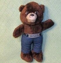 1980 Smokey The Bear Plush Dakin Classic Stuffed Animal Brown With Denim J EAN S - £8.60 GBP