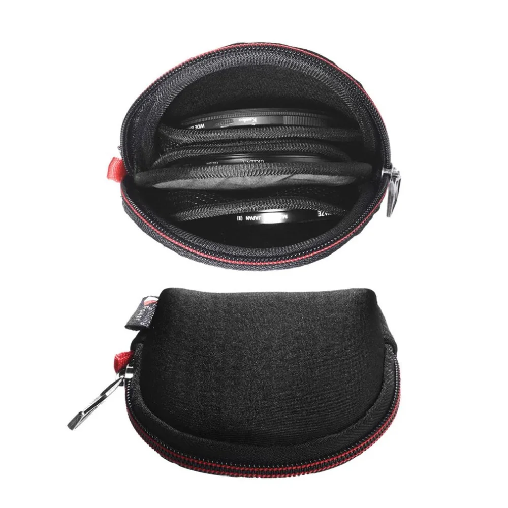Sporting Protective Lens Filter Storage Bag soft Camera lens Filter Pouch Round  - £23.52 GBP