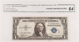 1935-A $1 Silver Certificate &quot;R&quot; Experimental Choice Unc FR #1609 - $494.99