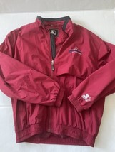 Newport Rhode Island Vtg Starter Zip Up Jacket Size L Red Maroon  - £28.56 GBP