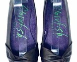 Blowfish Malibu Stephanie ballet Flats faux black leather wrap knot styl... - $19.01