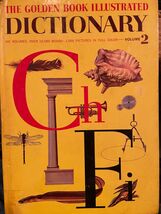 1961 The Golden Book Illustrated Dictionary Vol 2 C-F Book Pre-Owned o2 - $11.99