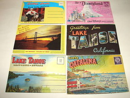 6 1950s California Souvenir Postcard Folder Photo Sets - £14.22 GBP