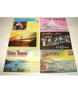 6 1950s California Souvenir Postcard Folder Photo Sets - $341.93 MXN