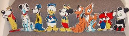 9 Very Rare Vintage 1963 Disney 3D Vinyl Wall Decorations Mickey Mouse G... - £141.77 GBP