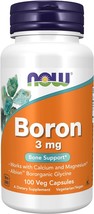 NOW Supplements, Boron 3 mg (Bororganic Glycine), Structural Support*, 100 Veg C - £15.17 GBP