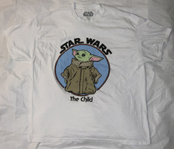 Star Wars Baby Yoda The Child T Shirt White Cotton Lucas Films Size XXL - £11.84 GBP