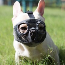 JYHY Short Snout Dog Muzzle- Adjustable Breathable Mesh Bulldog Muzzle for Bitin - £17.08 GBP