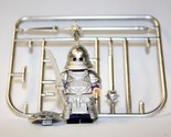 Minifigure Custom Toy Knight in Silver Armor Deluxe Castle soldier - $5.50