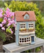 NEW! Blue Village Old Bakery Ceramic Tealight House - $907.85 MXN