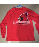 Majestic Vintage St Louis Cardinals Long Sleeve Tee Red Size L - $20.35 CAD
