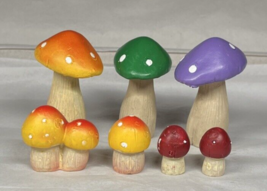 7 Fairy Garden Mushrooms Decoration Mushroom Resin DIY Ornament Micro Landscape - £9.82 GBP
