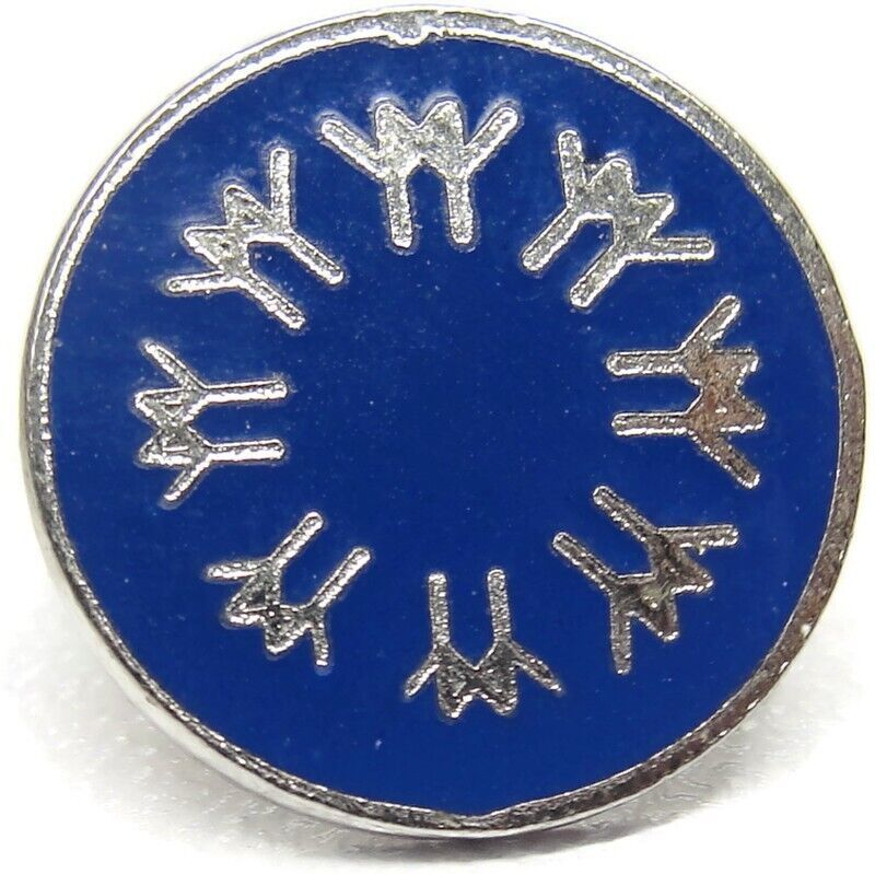 Primary image for Blue Silver Tone Tie Tack Lapel Pin Ski? Vintage Accessories