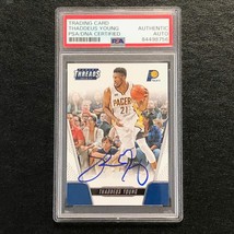 2016-17 Panini Threads #44 Thaddeus Young Signed Card AUTO PSA Slabbed Pacers - £39.95 GBP