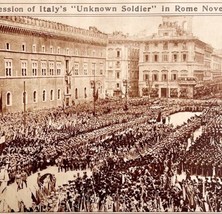 Funeral Parade Italy Unknown Soldier Rome 1920s WW1 Military March GrnBin2 - £29.89 GBP