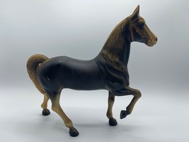 Vintage Hard Plastic Horse 668  Hong Kong Toy Statue 7&quot; Black Beauty Sta... - $335.51 MXN