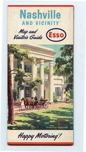 Esso Nashville and Vicinity Map and Visitor&#39;s Guide 1963 - £9.47 GBP