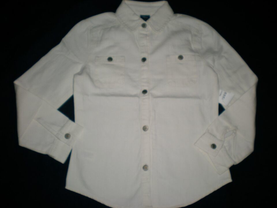 Primary image for Girl Gap Button Dawn Off White Shirt Size L   NWT