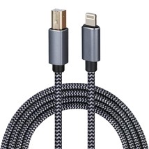 Lightning To Midi Cable Usb Otg Type B Cable For Select Iphone, Ipad, 20Ft - £31.28 GBP