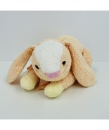 Ty Baby Peach Bunny Rabbit Plush Pink Bow Honeybunny Lovey Rattle 2000 S... - £23.22 GBP