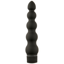 Black Magic 7&quot; Ribbed Plug Vibrating Velvet Touch Vibrator - £18.92 GBP