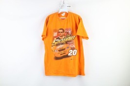 Vintage Y2K NASCAR Mens Large Faded Spell Out Tony Stewart Racing T-Shirt Orange - £39.52 GBP