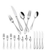 30-Piece Silverware Set Stainless Steel Cutlery Flatware Utensil Kitchen... - $1,930.49 MXN