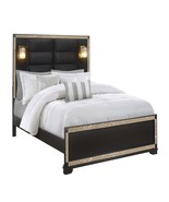 King 5-Pc Contemporary Gray Wood Bedroom Set - $40,659.21 MXN