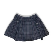 VINTAGE Y2K Hot Topic Gray Plaid Mini Skirt Pleated School Girl Goth Pun... - $335.51 MXN