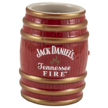 Jack Daniel&#39;s Tennessee Fire Barrel Ceramic Shot Glass Red - £16.72 GBP