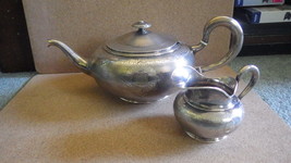 ANTIQUE MID 19TH CENTURY 950 STERLING SILVER FRENCH TEAPOT AND CREAM JUG  - £996.09 GBP