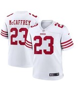 Christian McCaffrey #23 49ers Men&#39;s White Home Replica Jersey - $82.27 CAD