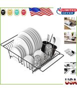 Large Over Sink Dish Drainer Rack with Utensil Holder - Sturdy Black Design - $884.69 MXN