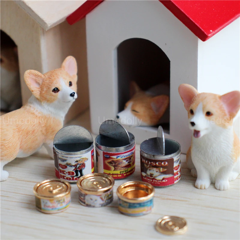 Simulation 1/12 Miniature Dollhouse Doghouse / Dog Food Can Mini House - £9.34 GBP+